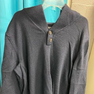 Button up v neck sweater